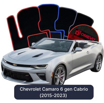 Velour-bilmåtter OMEVO til Chevrolet Camaro 6 gen Cabriolet (2015-2023) 