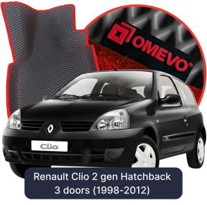 OMEVO 5D Pro EVA Bilmåtter til Renault Clio 2 gen Hatchback 3 døre (1998-2012)