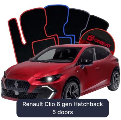 Velour-bilmåtter OMEVO til Renault Clio 6 gen Hatchback 5 døre (2025-2026) 
