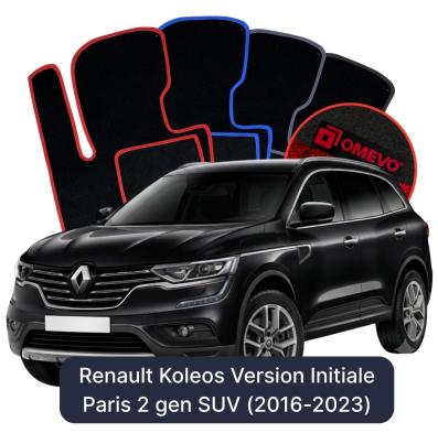 Velour-bilmåtter OMEVO til Renault Koleos Version Paris 2 gen SUV (2016-2023) 