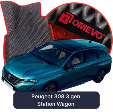 EVA bilgummimåtter OMEVO til Peugeot 308 3 gen Stationcar (2021-2026)