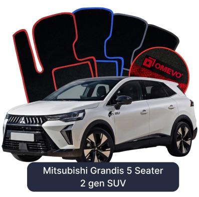 Velour-bilmåtter OMEVO til Mitsubishi Grandis 5 Sæder 2 gen SUV (2025-2026) 