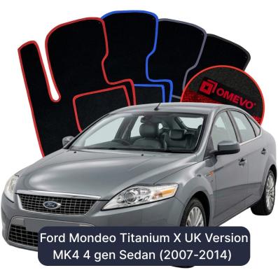 Velour-bilmåtter OMEVO til Ford Mondeo Titanium X Engelsk version MK4 4 gen Sedan (2007-2014) 