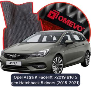 OMEVO 5D Pro EVA Bilmåtter til Opel Astra K Facelift >2019 B16 5 gen Hatchback 5 døre (2015-2021)