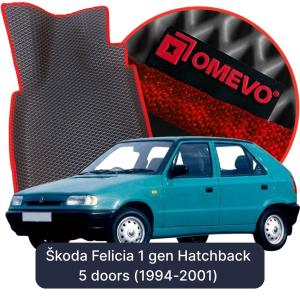 OMEVO 5D Pro EVA Bilmåtter til Škoda Felicia 1 gen Hatchback 5 døre (1994-2001)