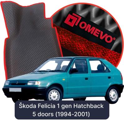 EVA bilgummimåtter OMEVO til Škoda Felicia 1 gen Hatchback 5 døre (1994-2001)