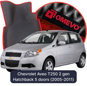 OMEVO 5D Pro EVA Bilmåtter til Chevrolet Aveo T250 2 gen Hatchback 5 døre (2005-2011)
