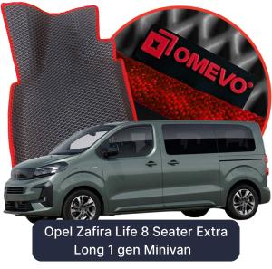 OMEVO 5D Pro EVA Bilmåtter til Opel Zafira Life 8 Sæder Extra Long 1 gen Minivan (2019-2026)