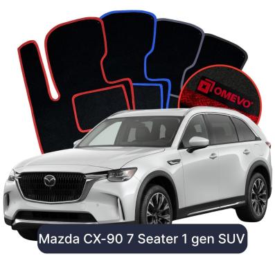 Velour-bilmåtter OMEVO til Mazda CX-90 7 Sæder 1 gen SUV (2023-2026) 