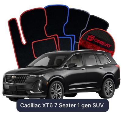 Velour-bilmåtter OMEVO til Cadillac XT6 7 Sæder 1 gen SUV (2019-2026) 