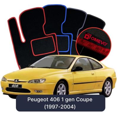 Velour-bilmåtter OMEVO til Peugeot 406 1 gen Coupé (1997-2004) 