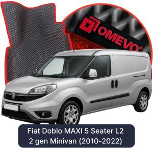 OMEVO 5D Pro EVA Bilmåtter til Fiat Doblo MAXI 5 Sæder L2 2 gen Minivan (2010-2022)