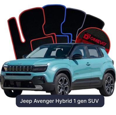 Velour-bilmåtter OMEVO til Jeep Avenger Hybrid 1 gen SUV (2023-2026) 
