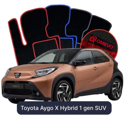 Velour-bilmåtter OMEVO til Toyota Aygo X Hybrid 1 gen SUV (2022-2026) 