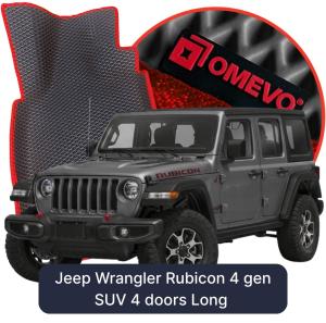 OMEVO 5D Pro EVA Bilmåtter til Jeep Wrangler Rubicon 4 gen SUV 4 døre Long (2017-2026)
