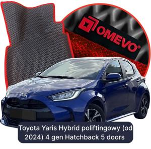 OMEVO 5D Pro EVA Bilmåtter til Toyota Yaris Hybrid poliftingowy (od 2024) 4 gen Hatchback 5 døre (2020-2026)