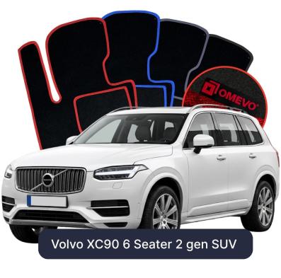 Velour-bilmåtter OMEVO til Volvo XC90 6 Sæder 2 gen SUV (2015-2026) 