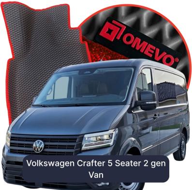 EVA bilgummimåtter OMEVO til Volkswagen Crafter 5 Sæder 2 gen Varevogn (2016-2026)