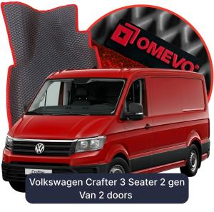 OMEVO 5D Pro EVA Bilmåtter til Volkswagen Crafter 3 Sæder 2 gen Varevogn 2 døre (2016-2026)