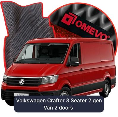 EVA bilgummimåtter OMEVO til Volkswagen Crafter 3 Sæder 2 gen Varevogn 2 døre (2016-2026)