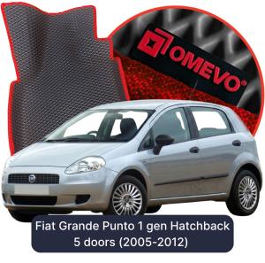 OMEVO 5D Pro EVA Bilmåtter til Fiat Grande Punto 1 gen Hatchback 5 døre (2005-2012)
