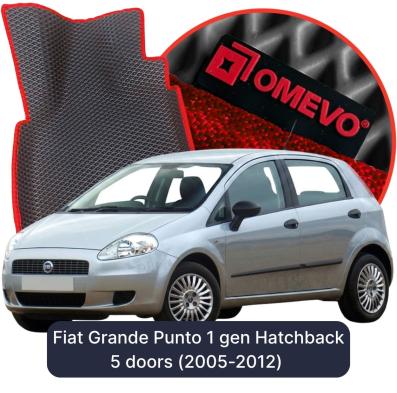 EVA bilgummimåtter OMEVO til Fiat Grande Punto 1 gen Hatchback 5 døre (2005-2012)
