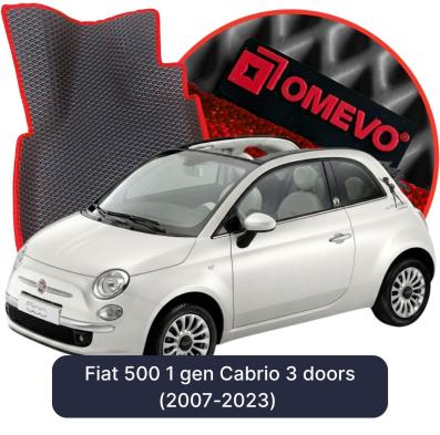 EVA bilgummimåtter OMEVO til Fiat 500 1 gen Cabriolet 3 døre (2007-2023)