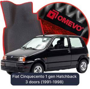 OMEVO 5D Pro EVA Bilmåtter til Fiat Cinquecento 1 gen Hatchback 3 døre (1991-1998)