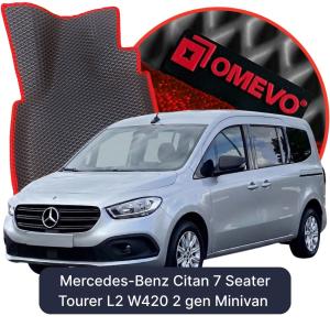 OMEVO 5D Pro EVA Bilmåtter til Mercedes-Benz Citan 7 Sæder Tourer L2 W420 2 gen Minivan (2021-2026)
