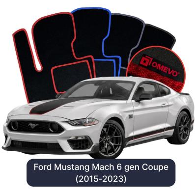 Velour-bilmåtter OMEVO til Ford Mustang Mach 6 gen Coupe (2015-2023) 