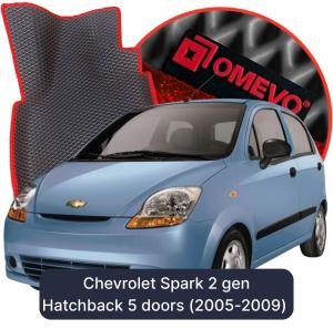 OMEVO 5D Pro EVA Bilmåtter til Chevrolet Spark 2 gen Hatchback 5 døre (2005-2009)