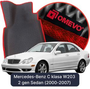 OMEVO 5D Pro EVA Bilmåtter til Mercedes-Benz C-Klasse W203 2 gen Sedan (2000-2007)