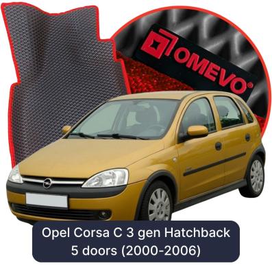 EVA bilgummimåtter OMEVO til Opel Corsa C 3 gen Hatchback 5 døre (2000-2006)