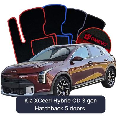 Velour-bilmåtter OMEVO til Kia XCeed Hybrid CD 3 gen Hatchback 5 døre (2019-2026) 