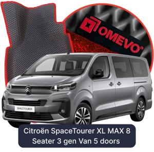 OMEVO 5D Pro EVA Bilmåtter til Citroën SpaceTourer XL MAX 8 Sæder 3 gen Varevogn 5 døre (2016-2026)   