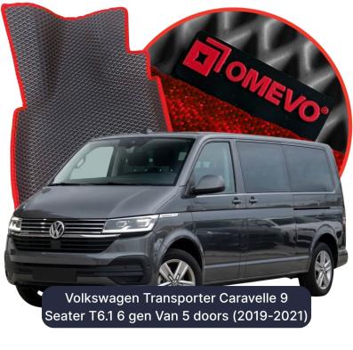 EVA bilgummimåtter OMEVO til Volkswagen Transporter Caravelle 9-sæders T6.1 6. gen Van (2015-2024)