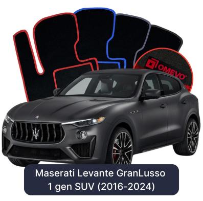 Velour-bilmåtter OMEVO til Maserati Levante GranLusso 1 gen SUV (2016-2024) 