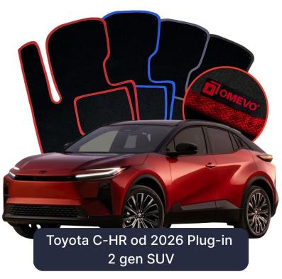 Velour-bilmåtter OMEVO til Toyota C-HR od 2026 Plug-in 2 gen SUV (2023-2026) 
