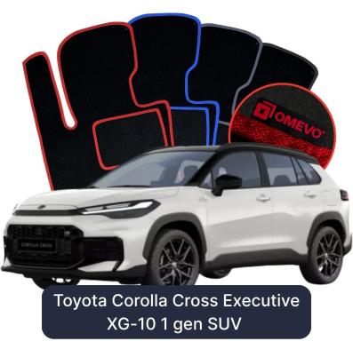 Velour-bilmåtter OMEVO til Toyota Corolla Cross Executive XG-10 1 gen SUV (2020-2026) 