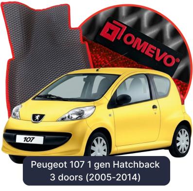 EVA bilgummimåtter OMEVO til Peugeot 107 1 gen Hatchback 3 døre (2005-2014)