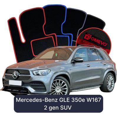 Velour-bilmåtter OMEVO til Mercedes-Benz GLE 350e W167 2 gen SUV (2019-2026) 