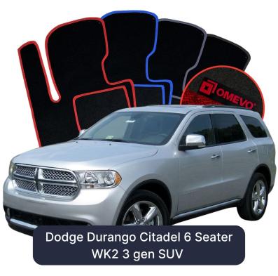 Velour-bilmåtter OMEVO til Dodge Durango Citadel 6 Sæder WK2 3 gen SUV (2010-2026) 