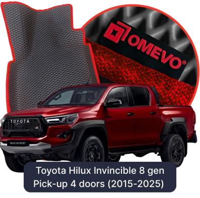 EVA bilgummimåtter OMEVO til Toyota Hilux Invincible 8 gen Pick-up 4 døre (2015-2025)