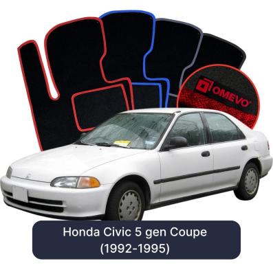 Velour-bilmåtter OMEVO til Honda Civic 5 gen Coupe (1992-1995) 