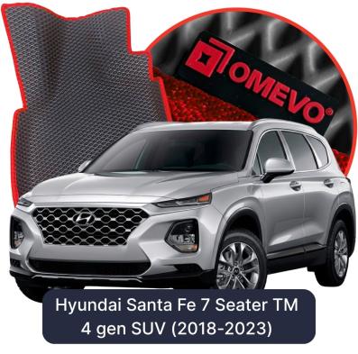 EVA bilgummimåtter OMEVO til Hyundai Santa Fe 7 Sæder TM 4 gen SUV (2018-2023)