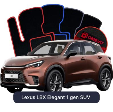 Velour-bilmåtter OMEVO til Lexus LBX Elegant 1 gen SUV (2023-2026) 