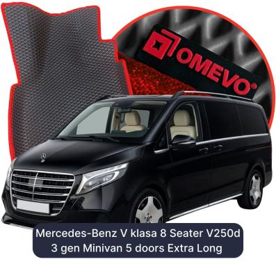 EVA bilgummimåtter OMEVO til Mercedes-Benz V klasa 8 Sæder V250d 3 gen Minivan 5 døre Extra Long (2015-2026)